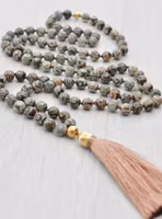 Tibetansk halvädelsten Dzi grön & brun 8 mm, 1 sträng