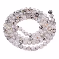 Agat 8 mm ljusgrå melerad, 1 sträng