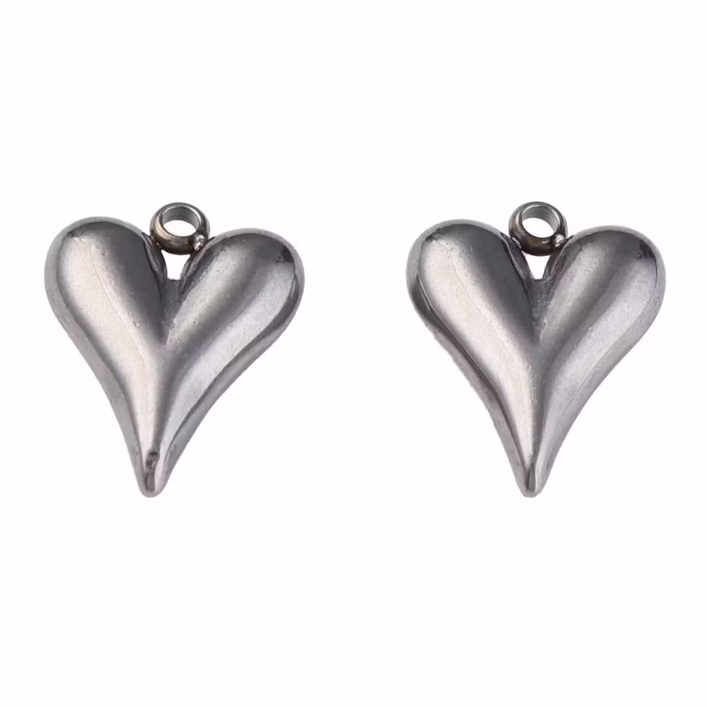 Rostfritt stål hänge litet hjärta, 1 st