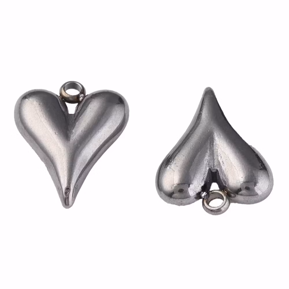 Rostfritt stål hänge litet hjärta, 1 st