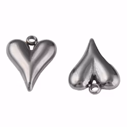 Rostfritt stål hänge litet hjärta, 1 st