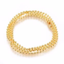 Guldfärgat rostfritt stål kulkedja 70 cm, 1 st