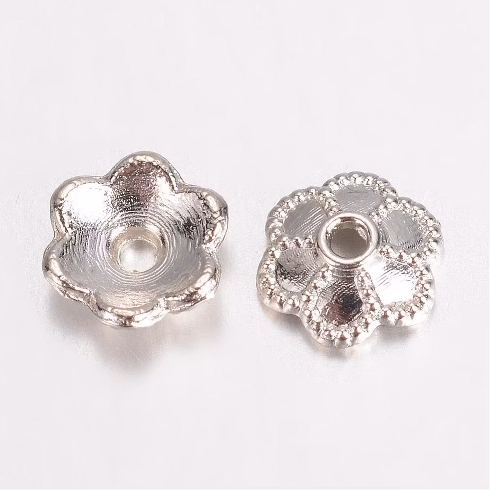 Antikfärgade pärlhattar 6 mm blomma, ca 50 st