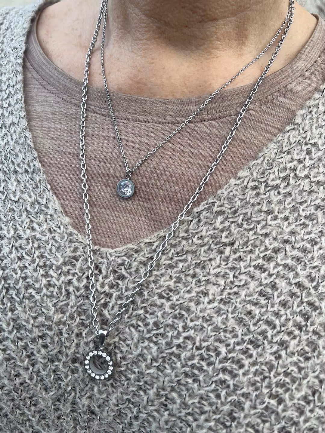 Rostfritt stål rak berlock glas, 1 st