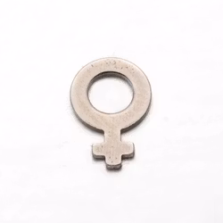 Rostfritt stål berlocker kvinnosymbol, 10 st