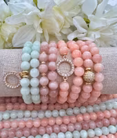 Jade 4 mm dimrosa, 1 sträng