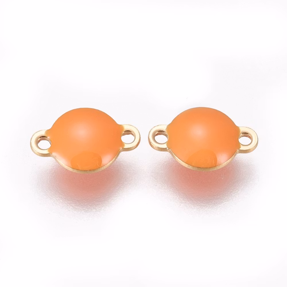 REA: Guldfärgat rostfritt stål connector orange, 1 st