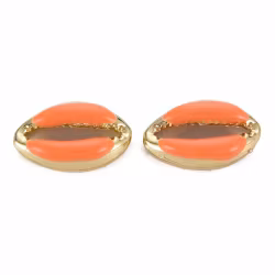 REA. Guldfärgat rostfritt stål connector snäcka orange, 1 st