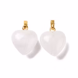 Guldfärgat hänge hjärta bergkristall, 1 st