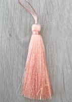 Handgjord silkestofs peach, 1 st