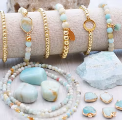 Amazonite 3 mm, 1 sträng 