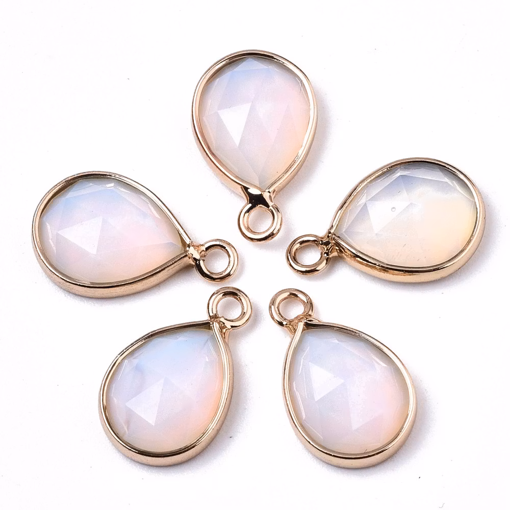 Guldfärgad berlock droppe oplite, 1 st