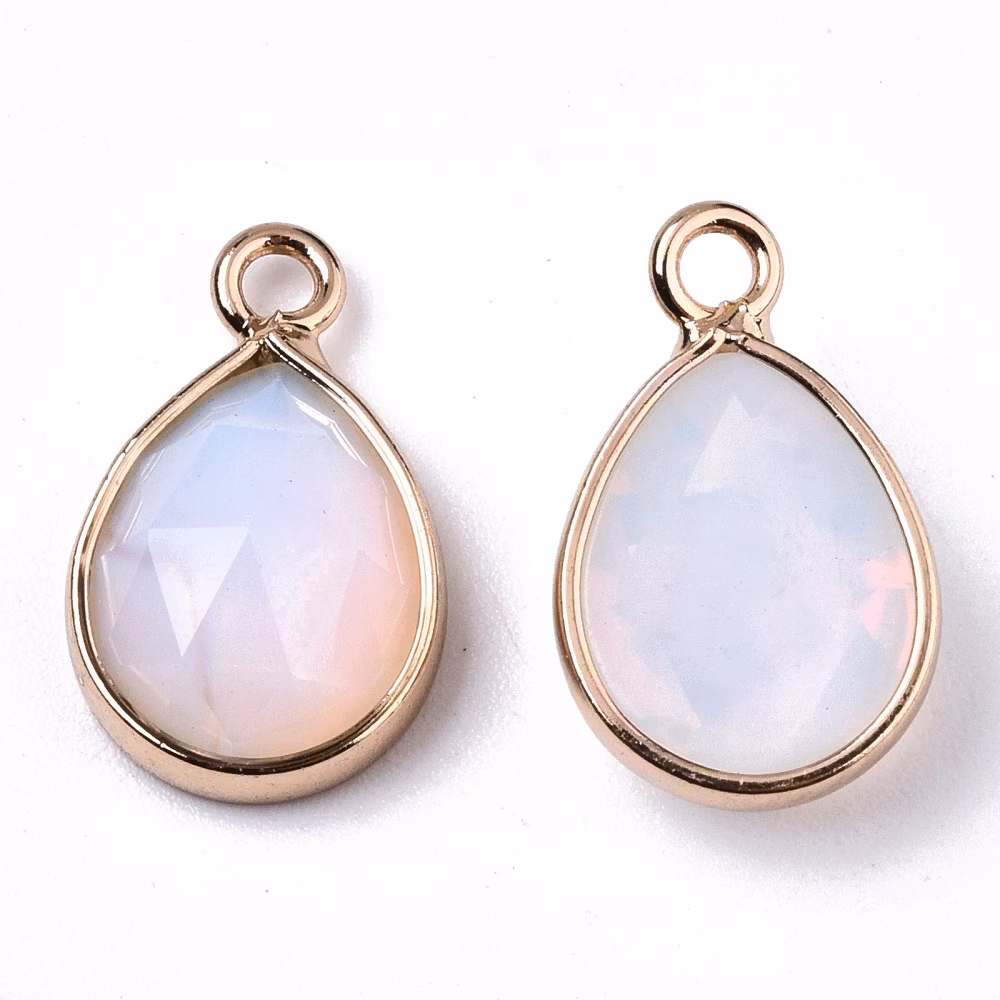 Guldfärgad berlock droppe oplite, 1 st