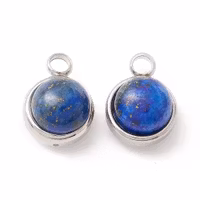 Rostfritt stål berlock lapis, 1 st