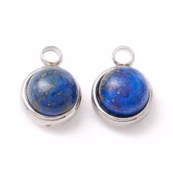 Rostfritt stål berlock lapis, 1 st