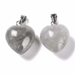 Antikfärgat hänge hjärta labradorite, 1 st