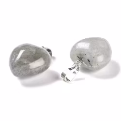 Antikfärgat hänge hjärta labradorite, 1 st