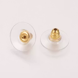 REA: Ear nuts platta guld, ca 10 st