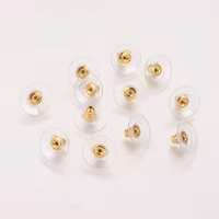 REA: Ear nuts platta guld, ca 10 st