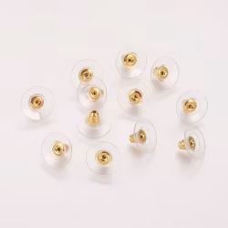 REA: Ear nuts platta guld, ca 10 st