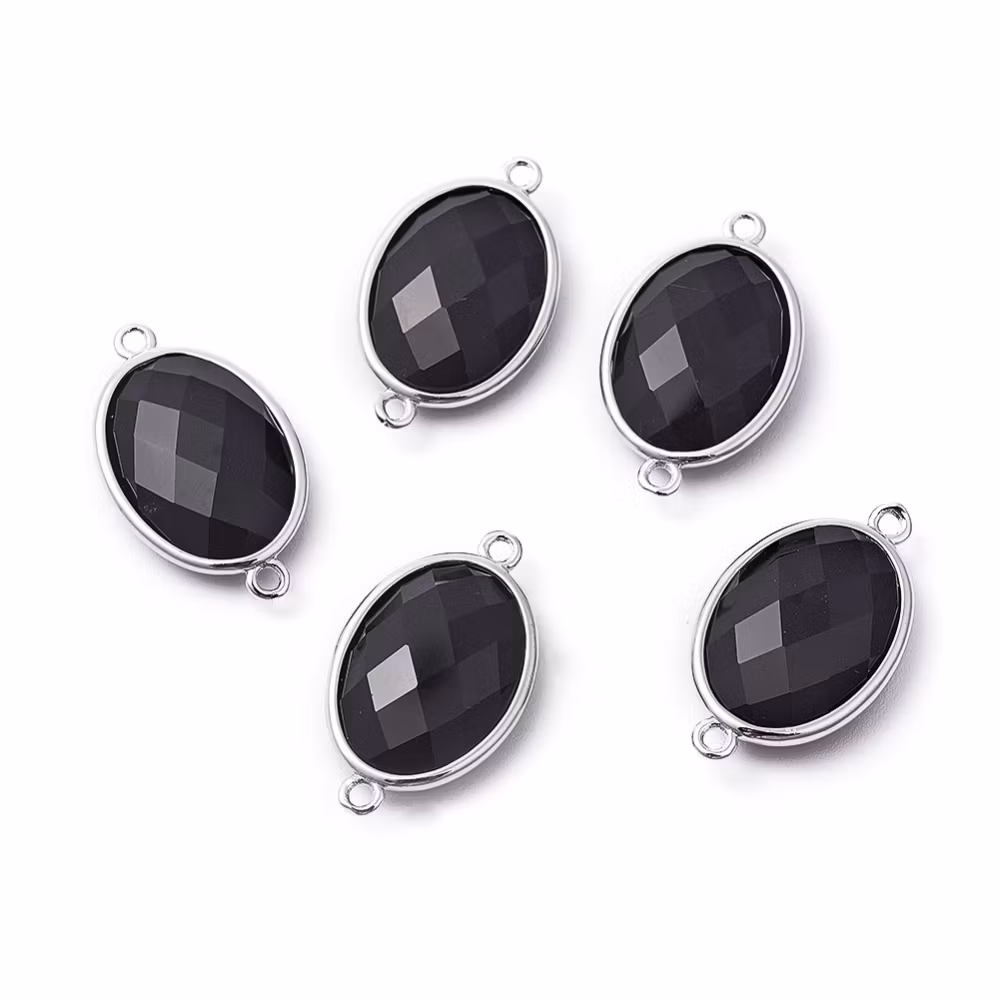 Antikfärgad connector onyx, 1 st