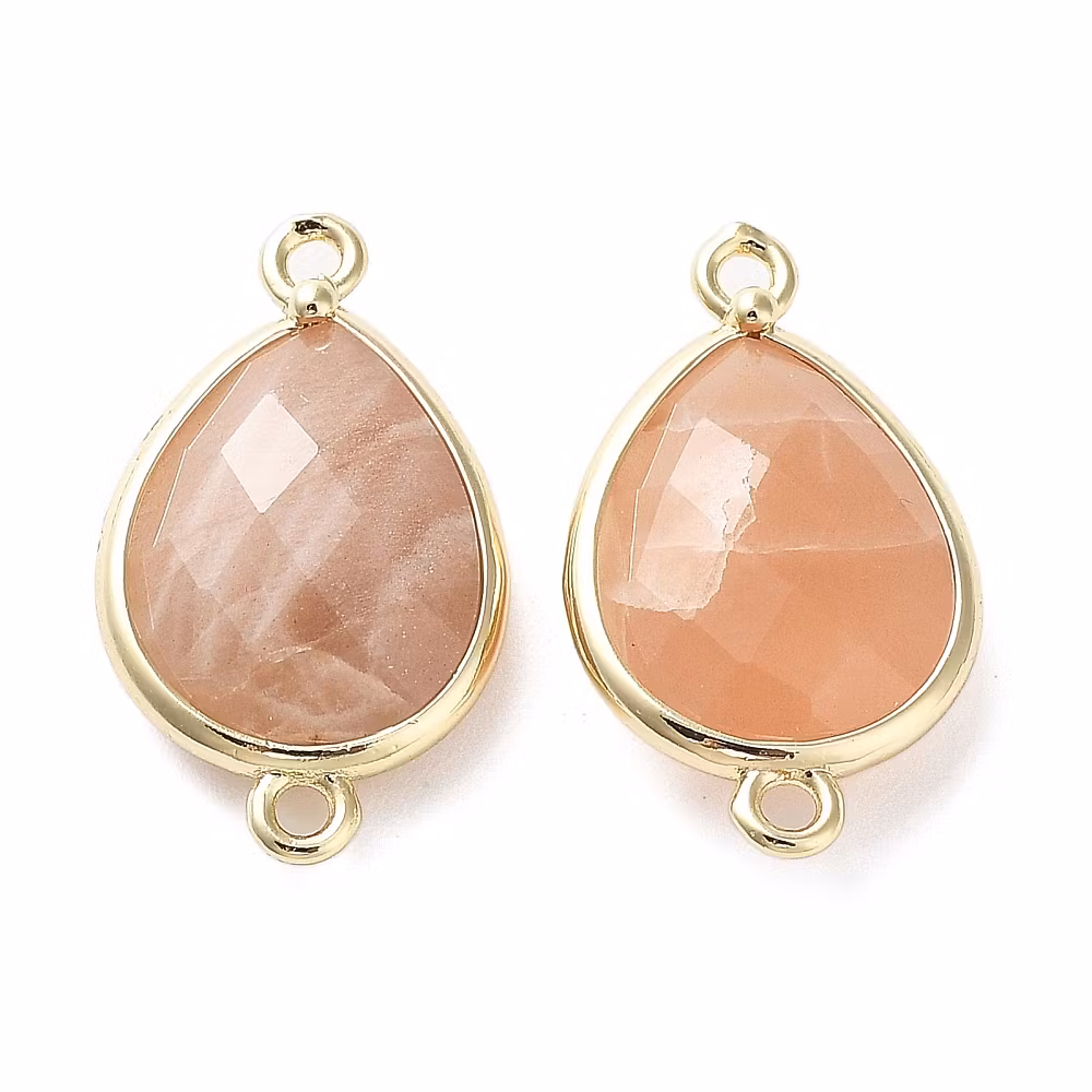 Guldfärgad connector solsten, 1 st