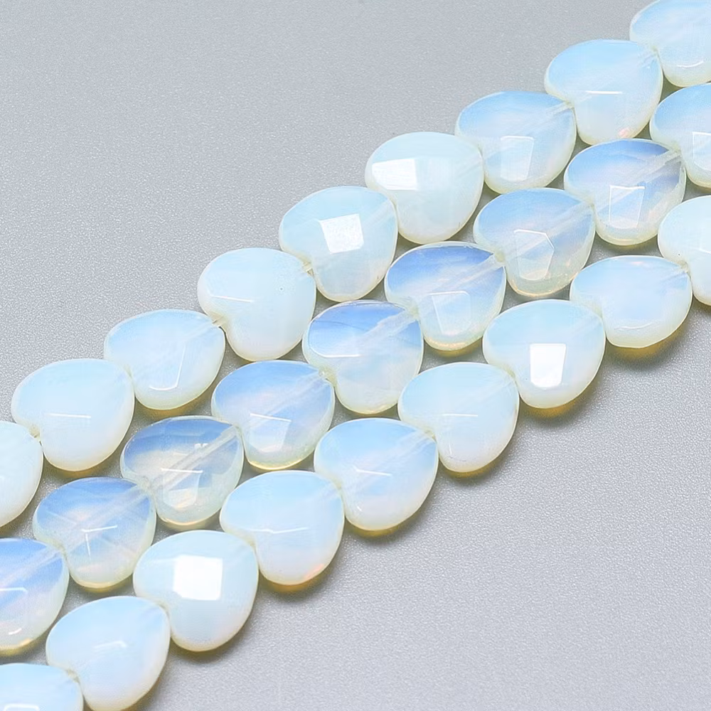 Opalite hjärta 10 mm, 1 st