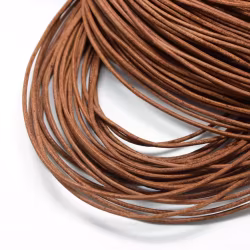 Leather cord approx. 1.5 mm dark nature, 1 m