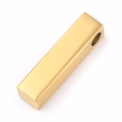 Guldfärgat rostfritt stål hänge rektangel, 1 st