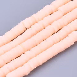 Heishi pärlor aprikos, 1 sträng