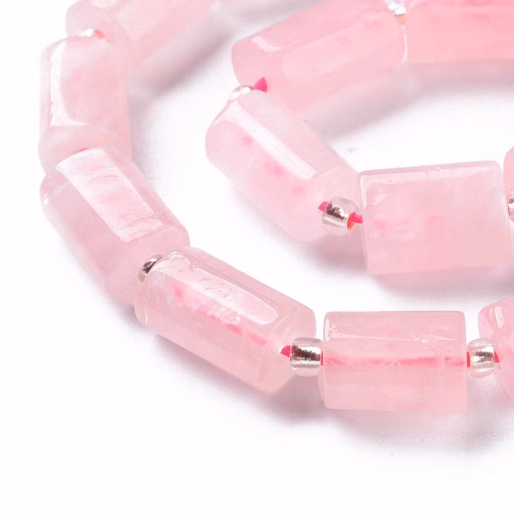 Rosenkvarts liten cylinder, 1 st