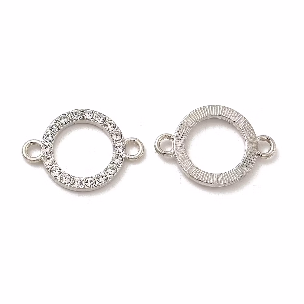 Antikfärgad connector strassring, 1 st