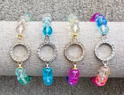 Antikfärgad connector strassring, 1 st