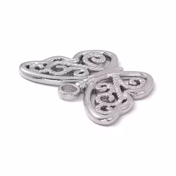 Rostfritt stål hänge fjäril, 1 st