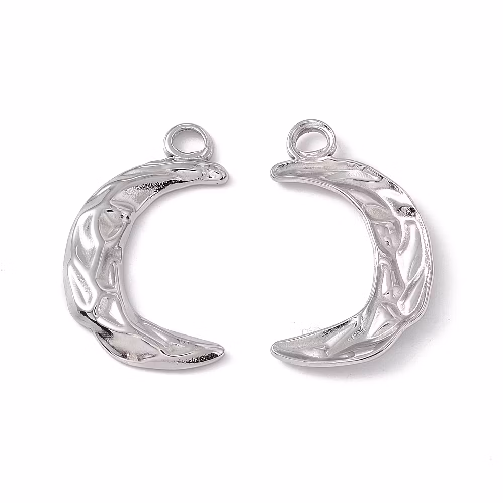 Rostfritt stål hänge måne, 1 st