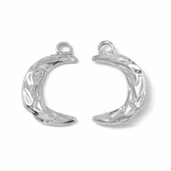 Rostfritt stål hänge måne, 1 st