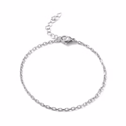 Rostfritt stål armbandslänk, 1 st