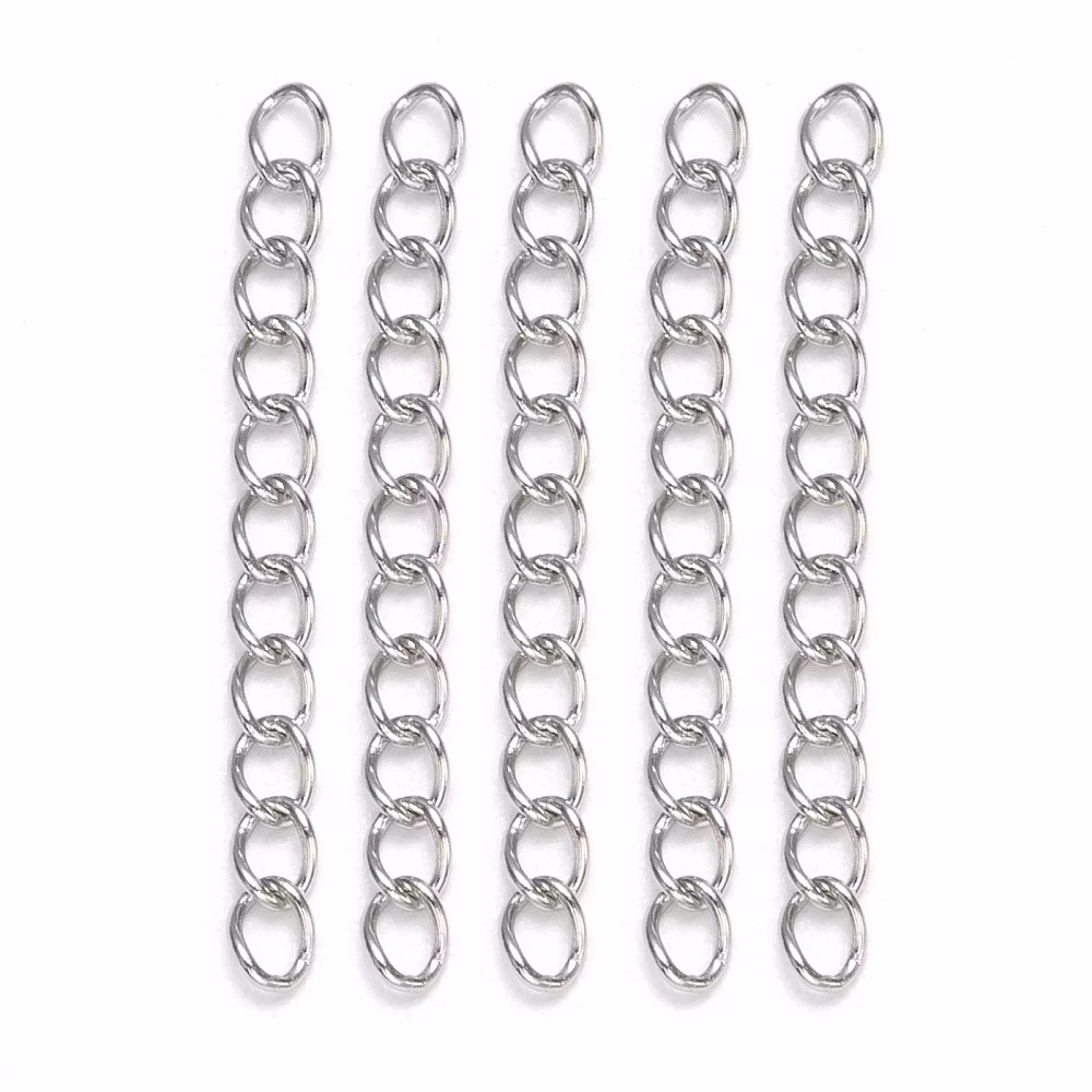 Rostfritt stål förlängsningkedja, 5 st