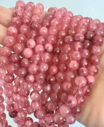 Jade 4 mm rosamelerad, 5 strängar