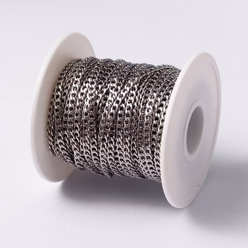 Rostfritt stål flat kedja, 1 m