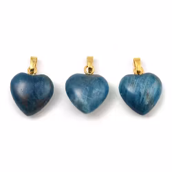 Guldfärgat hänge hjärta apatit, 1 st