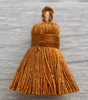 Handgjord liten bomullstofs mörkgul, 1 st