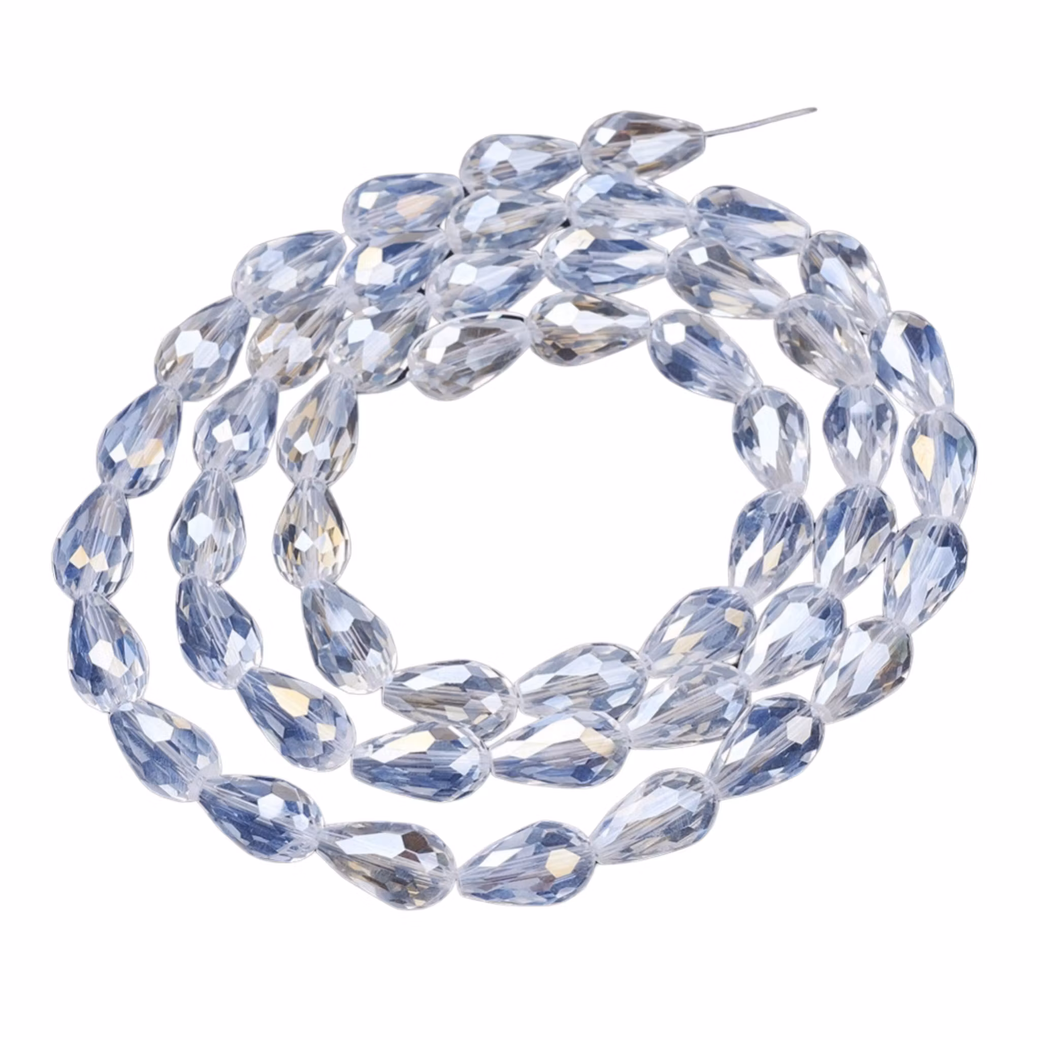 Facetterade glasdroppar glas AB 15 mm, 10 st