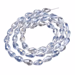 Facetterade glasdroppar glas AB 15 mm, 10 st