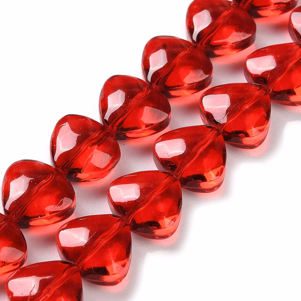 Glashjärtan julröda 11 mm, 10 st