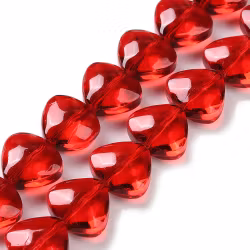 Glashjärtan röda 11 mm, 10 st