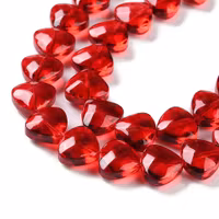 Glashjärtan röda 11 mm, 10 st