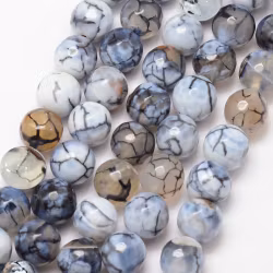 Snow Agate 8 mm, 1 sträng
