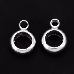 Silverfärgat rostfritt stål smala hangers, ca 50 st