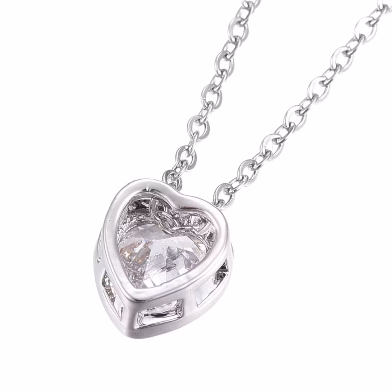 Rostfritt stål halsband Hjärta